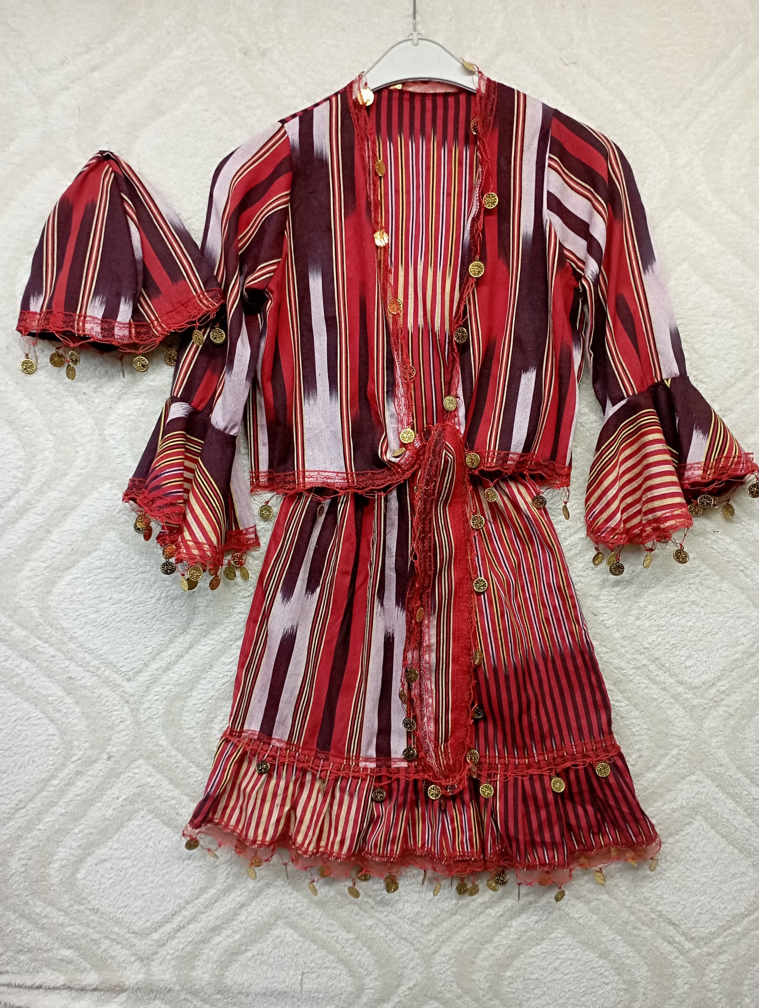 LİRALIBOLERO3 23 NİSAN ÇOCUK KEŞAN KUMAŞ LİRALI BOLERO TAKIM FÖTR ŞAPKALI - Görsel 1
