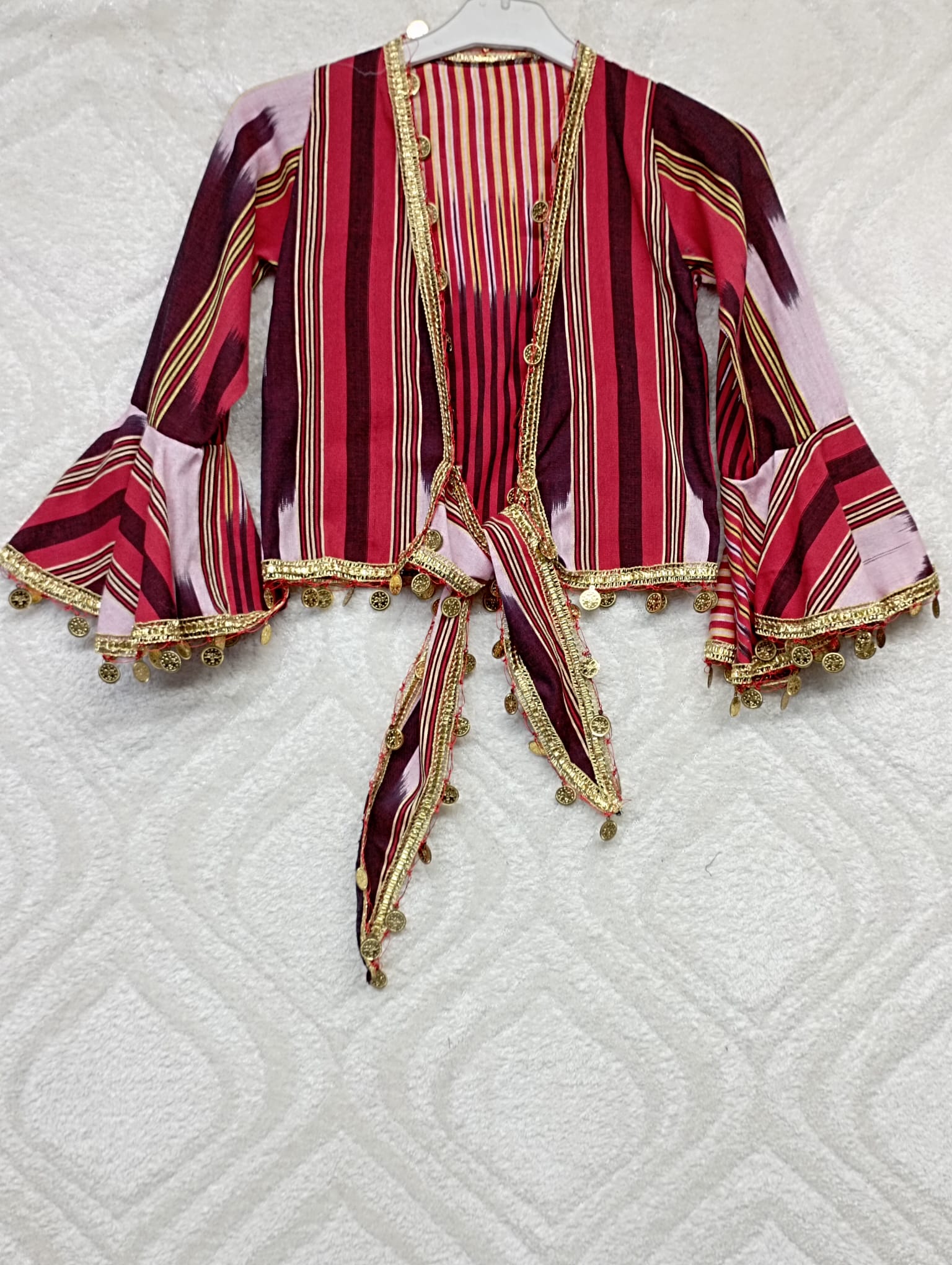 kızçocukbolero1 23 NİSAN ÇOCUK KEŞAN KUMAŞ BOLERO - Görsel 1