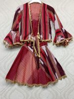 23 NİSAN KIZ ÇOCUK KEŞAN KUMAŞ BOLERO ETEKLİ TAKIM
