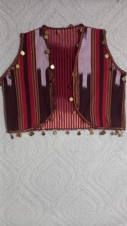 KEŞAN KUMAŞ KROP YELEK BORDO LİRALI