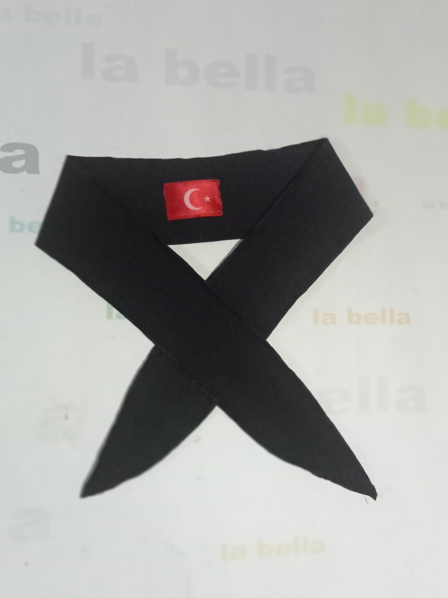 SİYBAYRAKLIBANDANA 23 NİSAN ERKEK VE KIZ ÇOCUK SİYAH BAYRAKLI BANDANA GÖSTERİ KIYAFETİ - Görsel 1